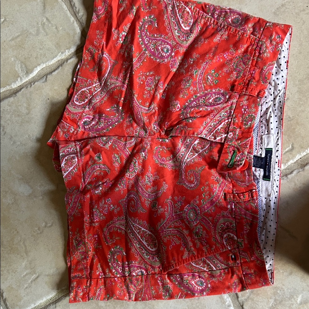 Tommy Hilfiger Red Paisley Men's Shorts